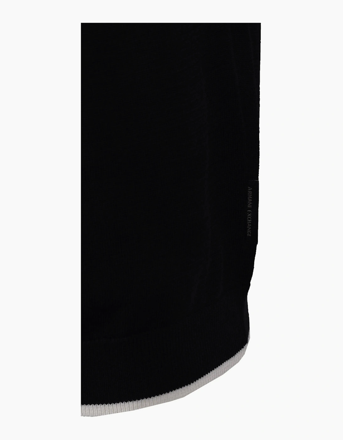 ARMANI EXCHANGE KNITTED POLO SHIRT BLACK