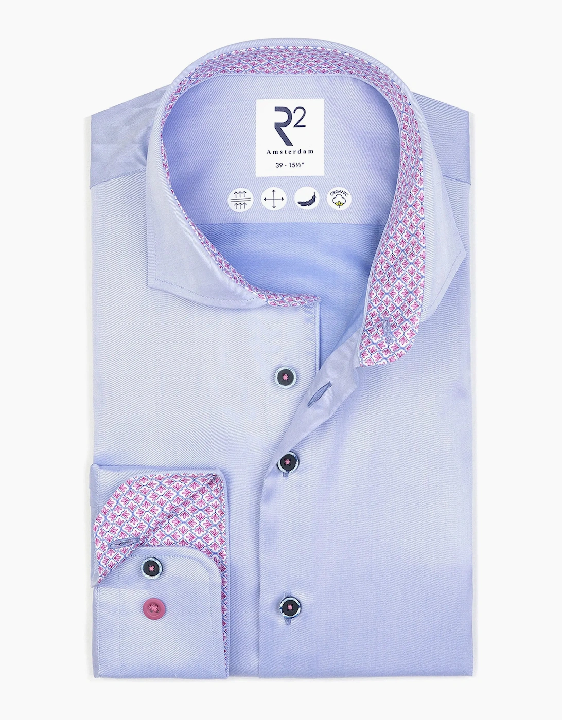 R2 CUT AWAY COLLAR LONG SLEEVED SHIRT LIGHT BLUE, 3 of 2
