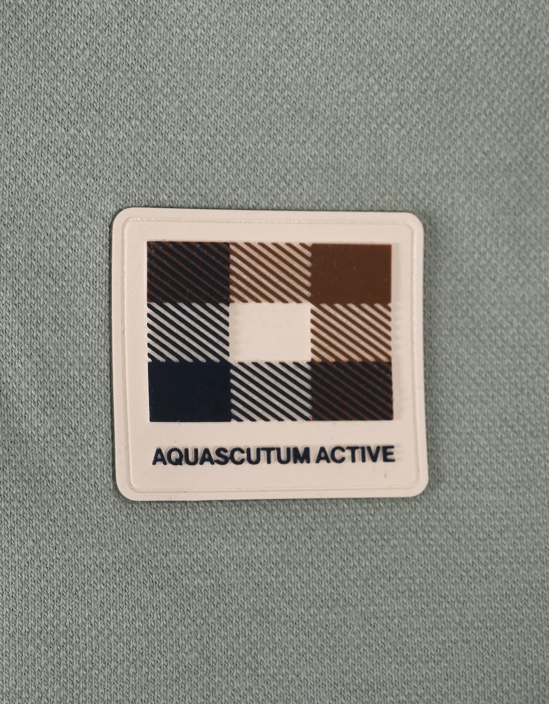 AQUASCUTUM CHECK POLO SHIRT SALVIA