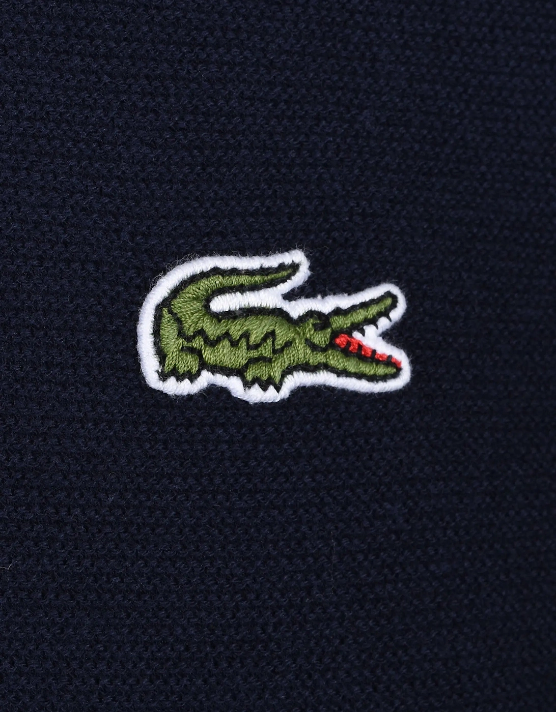 LACOSTE KNITTED POLO SHIRT NAVY BLUE