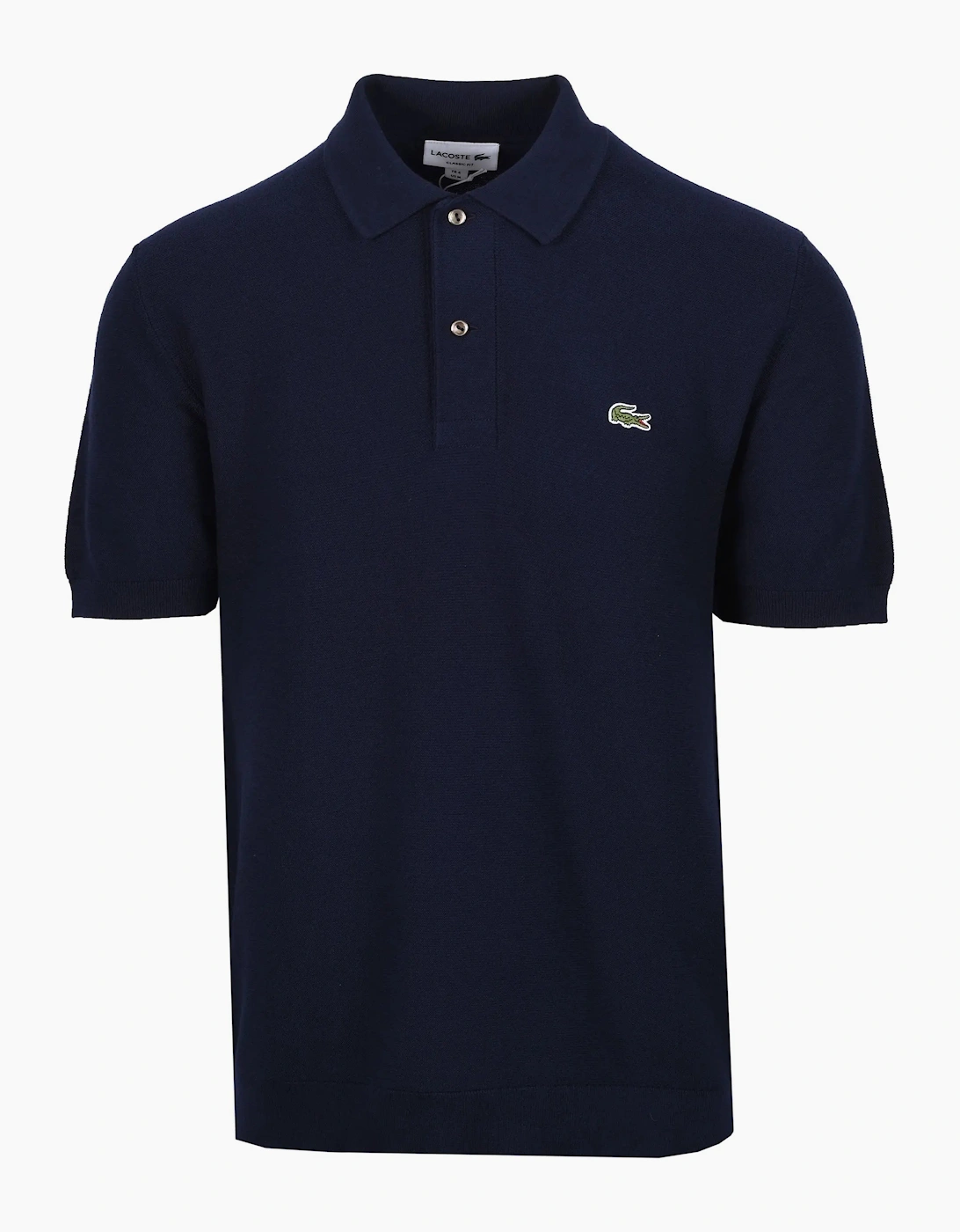 LACOSTE KNITTED POLO SHIRT NAVY BLUE, 4 of 3