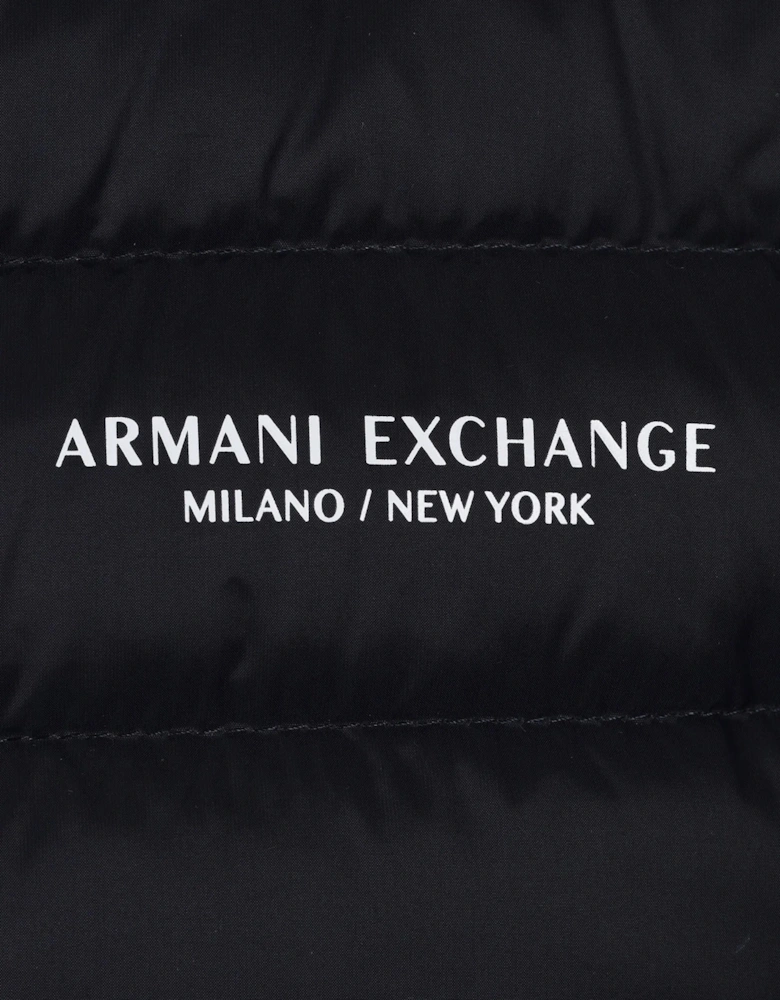 ARMANI EXCHANGE WOVEN DOWN JACKET DEEP NAVY
