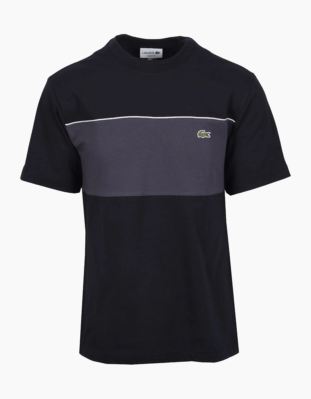 Lacoste Men's Navy Crew Neck T-Shirt /Grey  42 Size 6 Xl