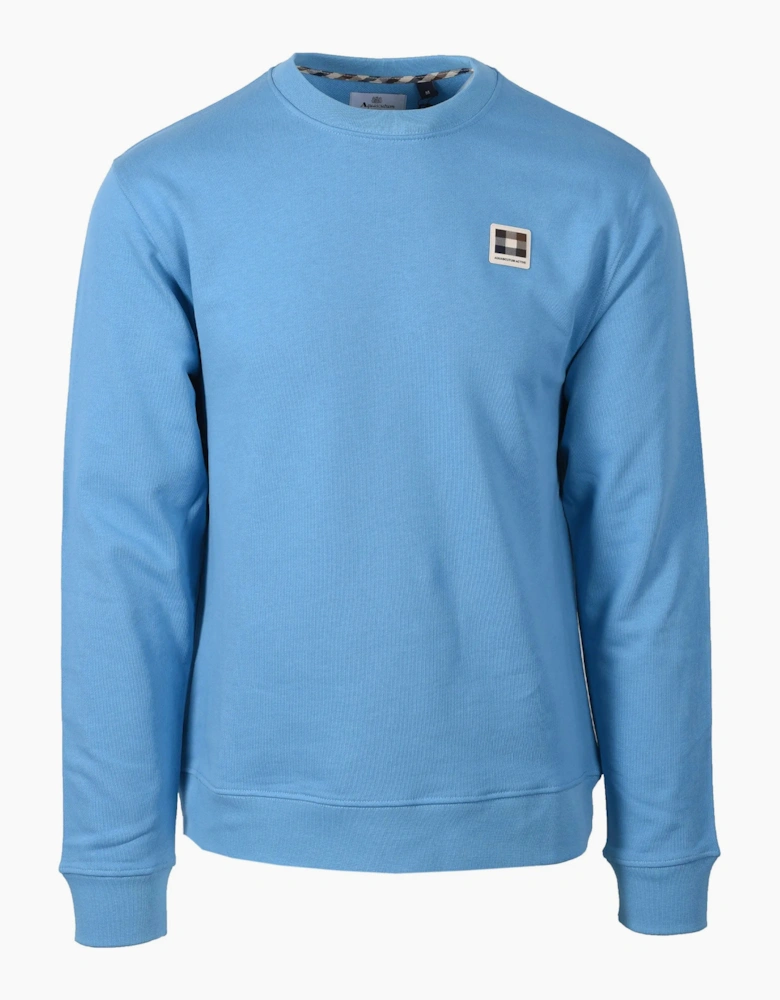 AQUASCUTUM BADGE CREWNECK SWEATSHIRT AVIO