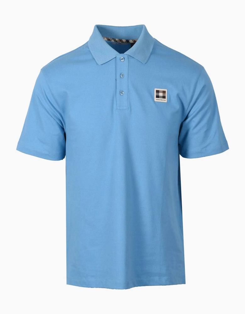 AQUASCUTUM CLUB CHECK BADGE POLO AVIO