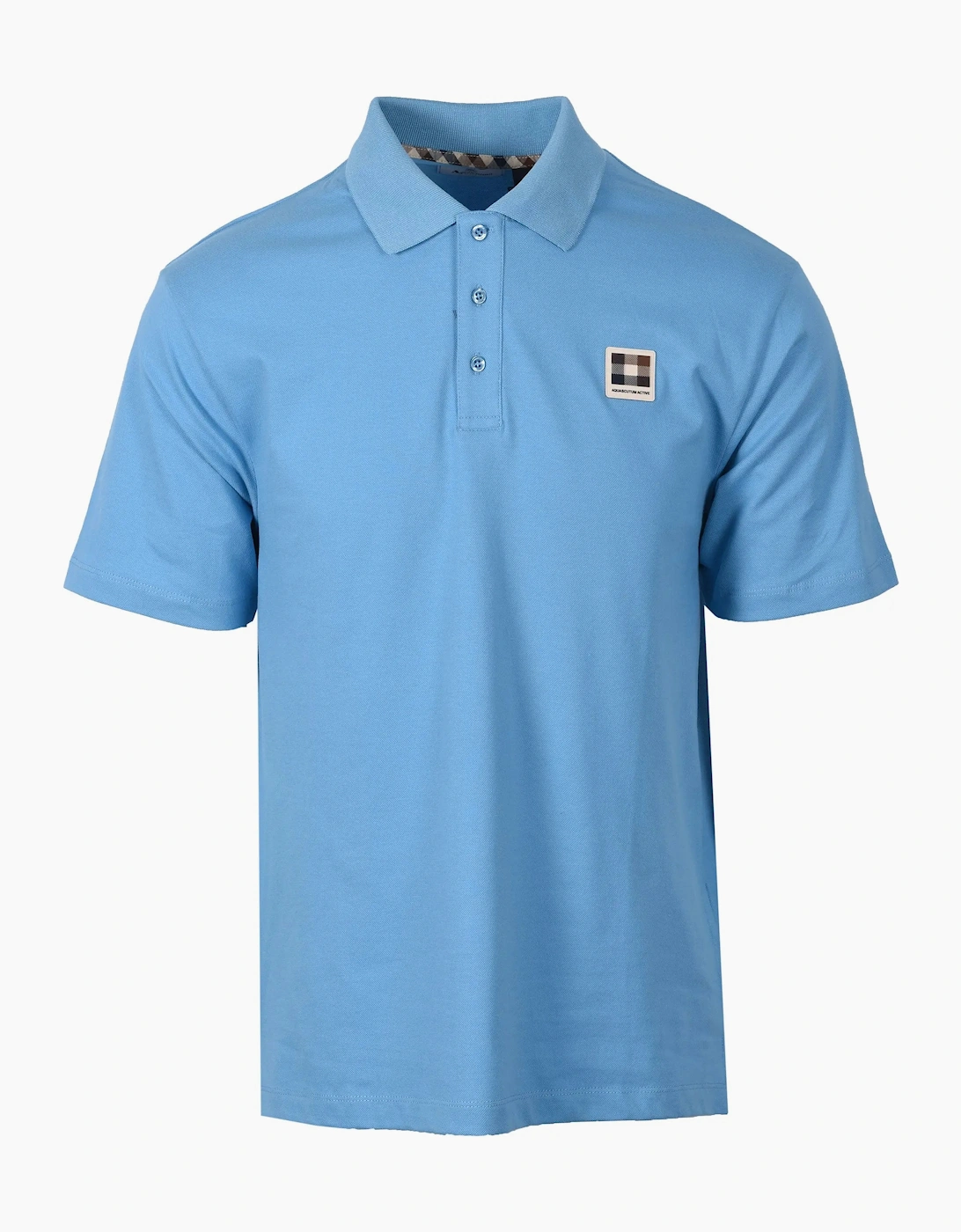 AQUASCUTUM CLUB CHECK BADGE POLO AVIO