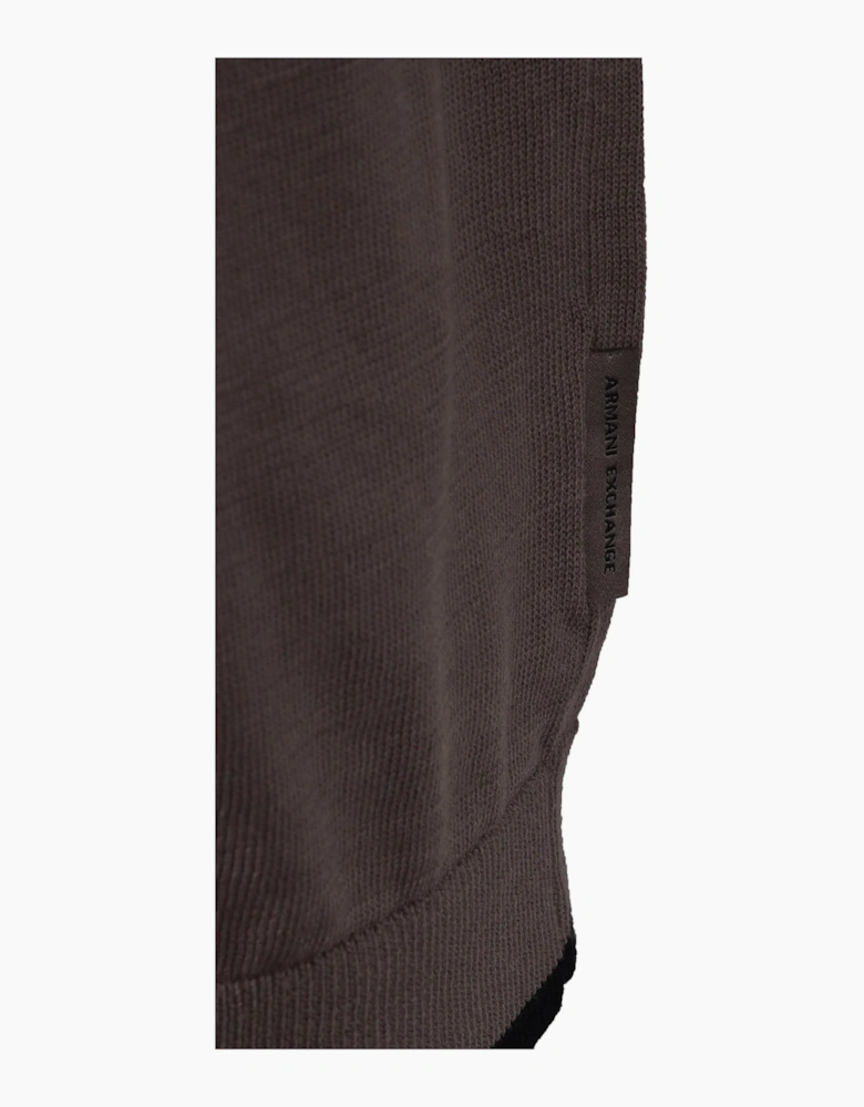 ARMANI EXCHANGE KNITTED POLO SHIRT DRIFTWOOD