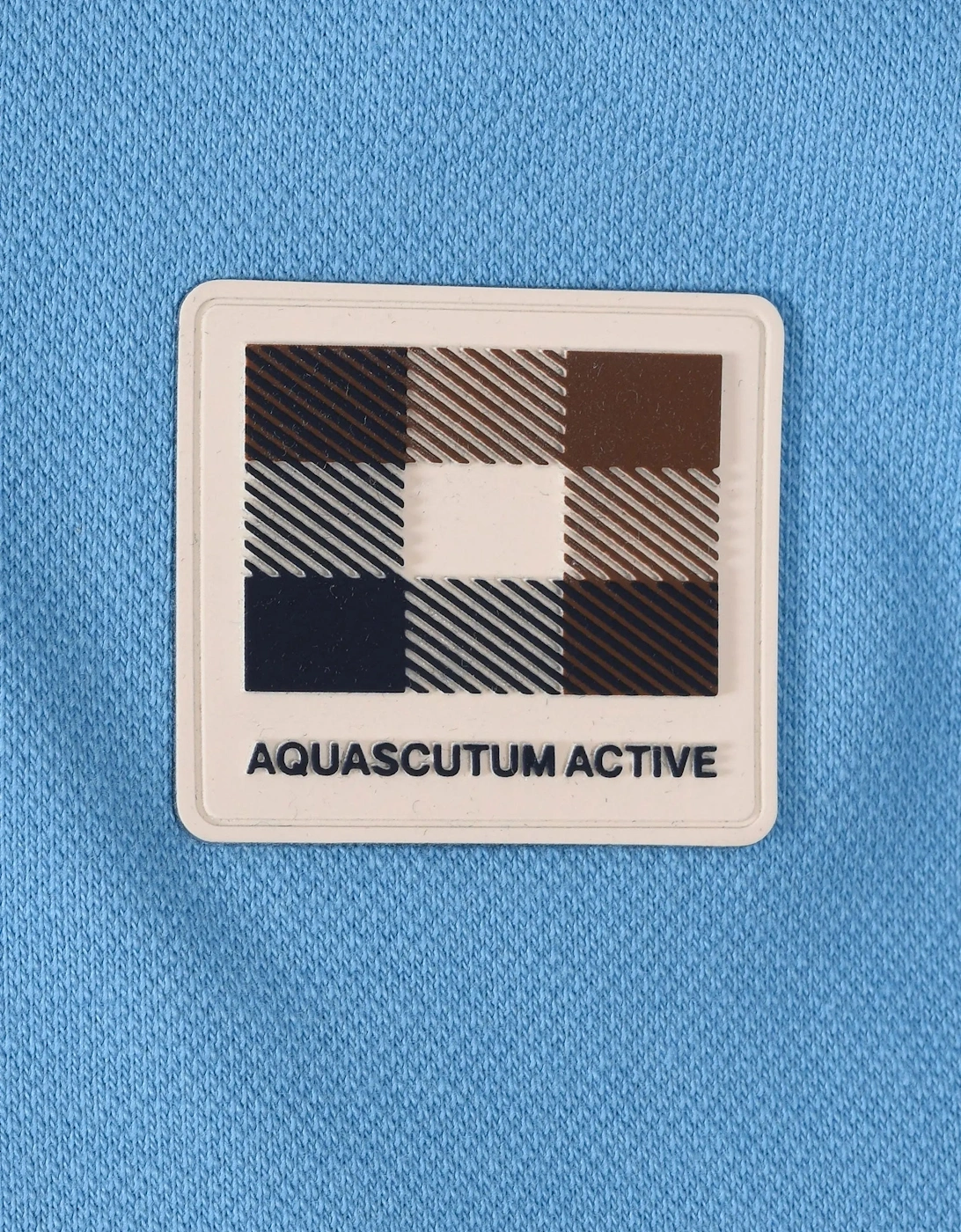 AQUASCUTUM CLUB CHECK BADGE POLO AVIO