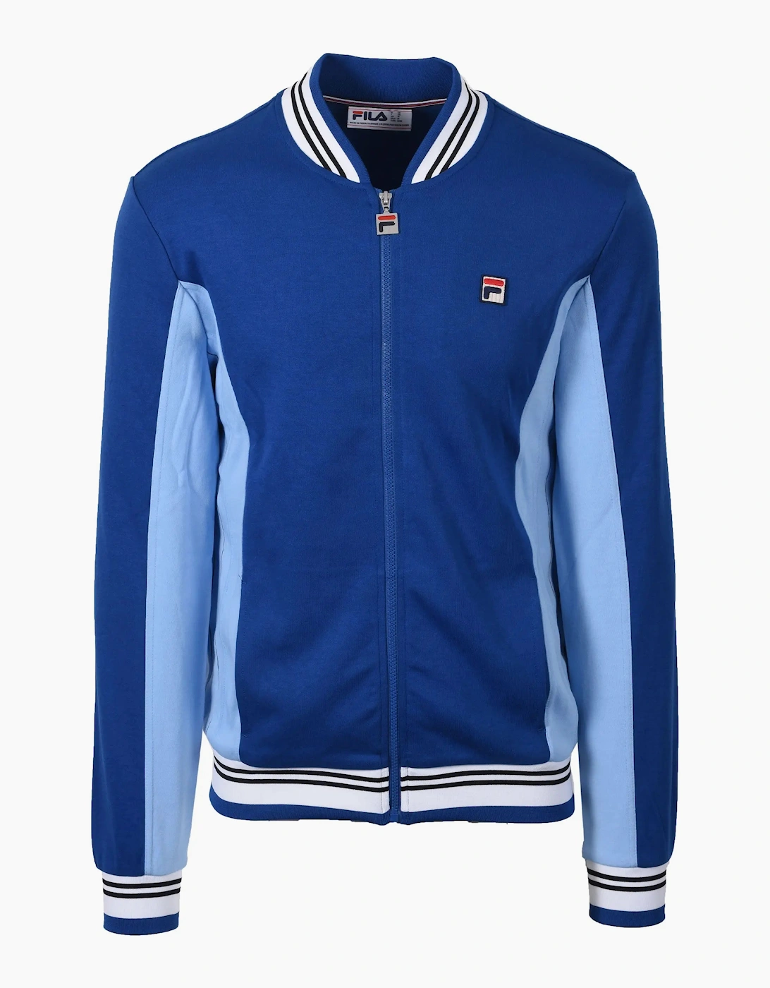 Fila Men's Blue Settanta Track Jacket Limoges/White/Navy - Size 40
