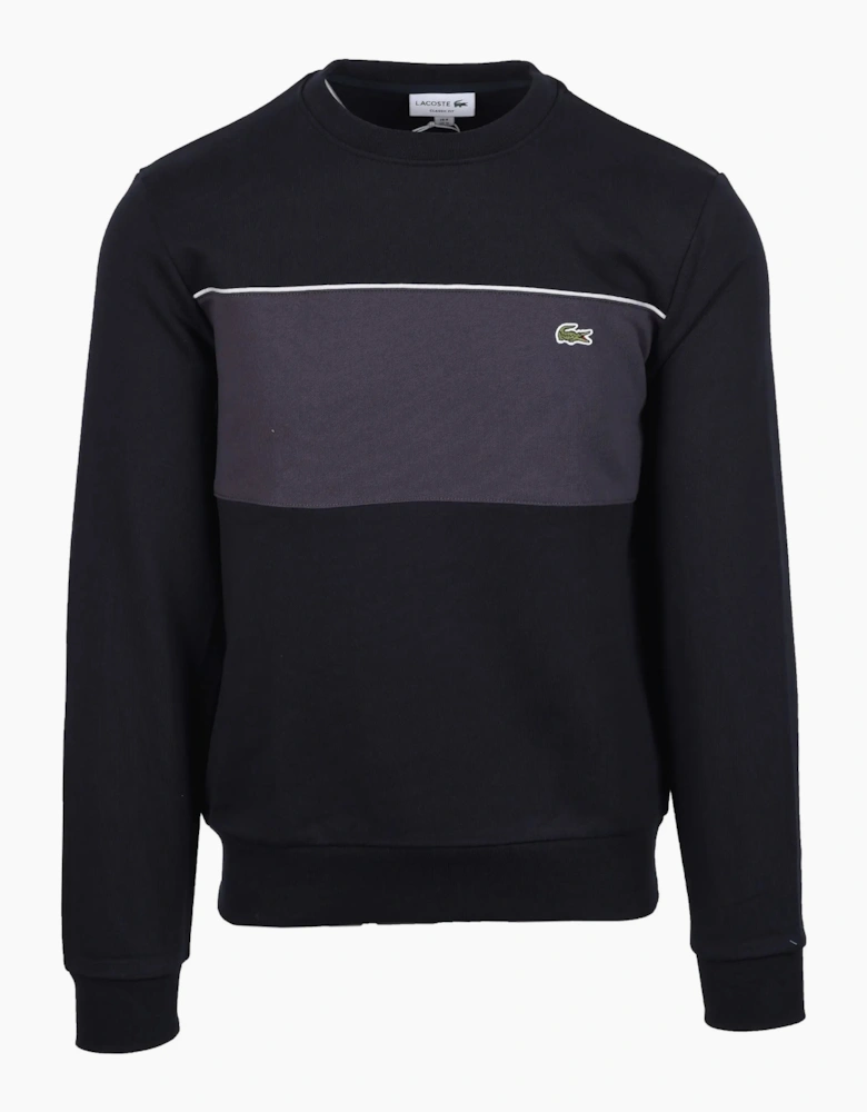 LACOSTE CREWNECK SWEATSHIRT BLACKBIRD/GRAPE