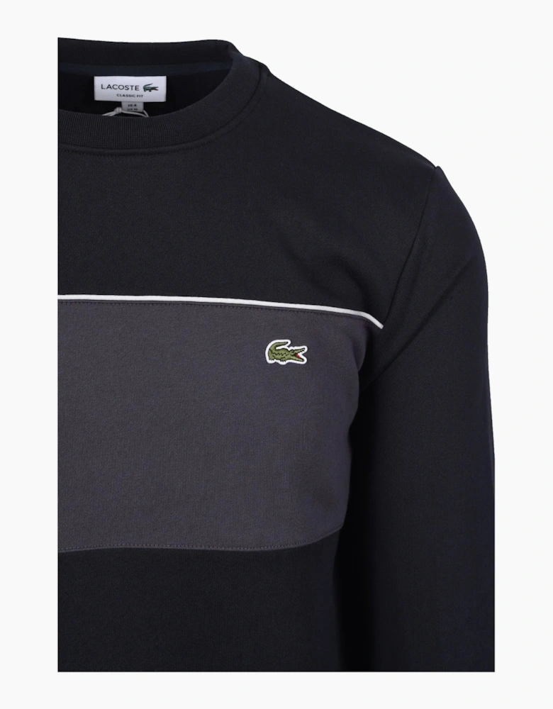LACOSTE CREWNECK SWEATSHIRT BLACKBIRD/GRAPE