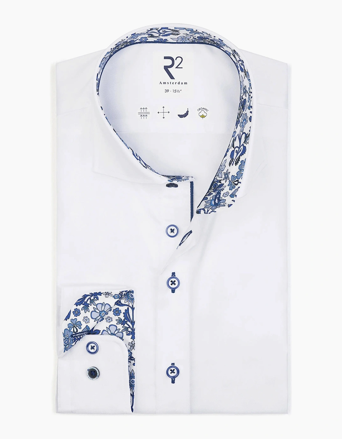 R2 CUT AWAY COLLAR LONG SLEEVED SHIRT WHITE, 3 of 2
