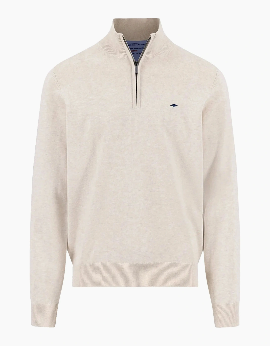 FYNCH-HATTON TROYER HALF ZIP KNITWEAR NEW OFF WHITE, 3 of 2