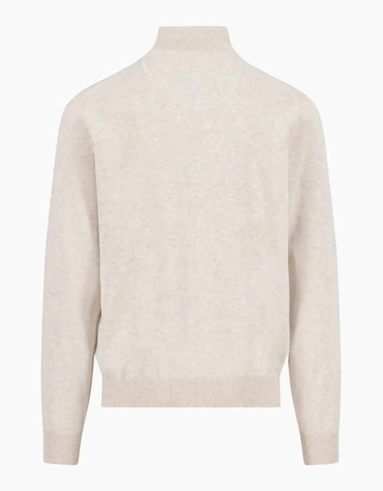FYNCH-HATTON TROYER HALF ZIP KNITWEAR NEW OFF WHITE
