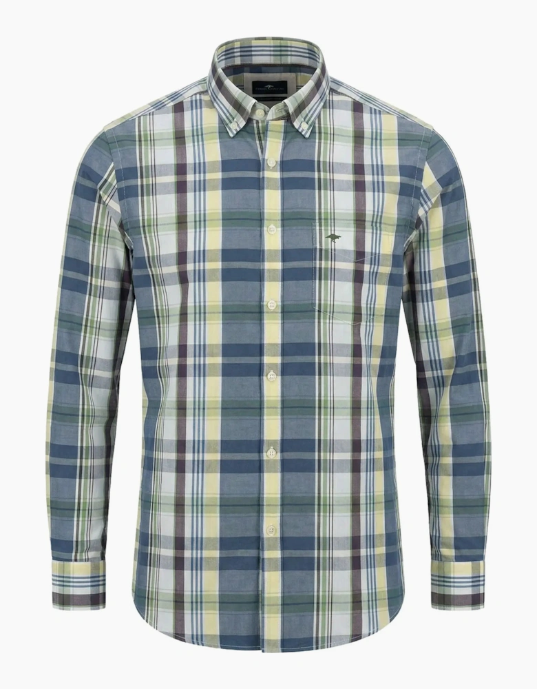 FYNCH-HATTON LONG SLEEVED SHIRT AUBERGINE