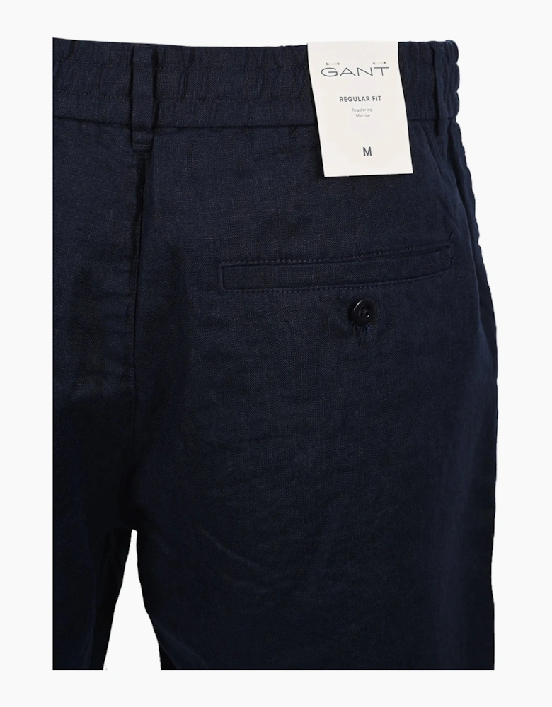 GANT REG LINEN SHORTS EVENING BLUE