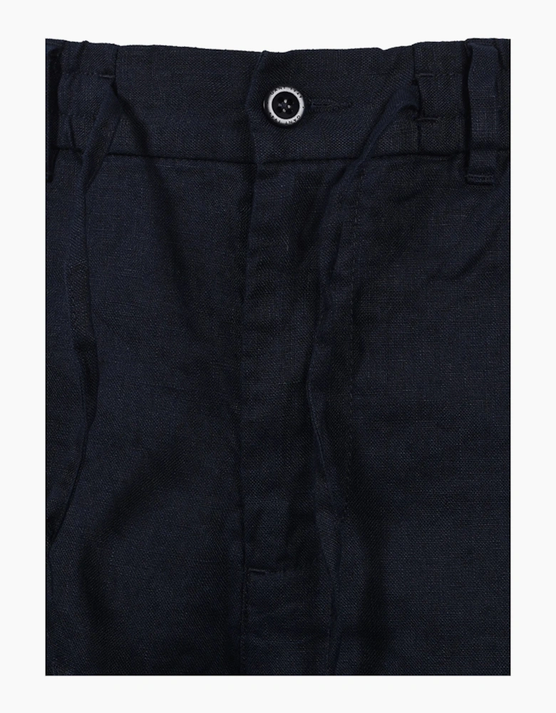 GANT REG LINEN SHORTS EVENING BLUE