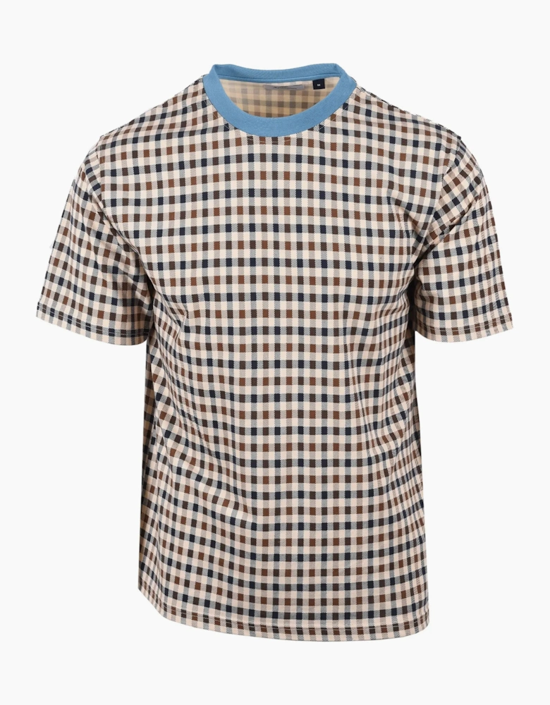 AQUASCUTUM CLUB CHECK T-SHIRT AVIO