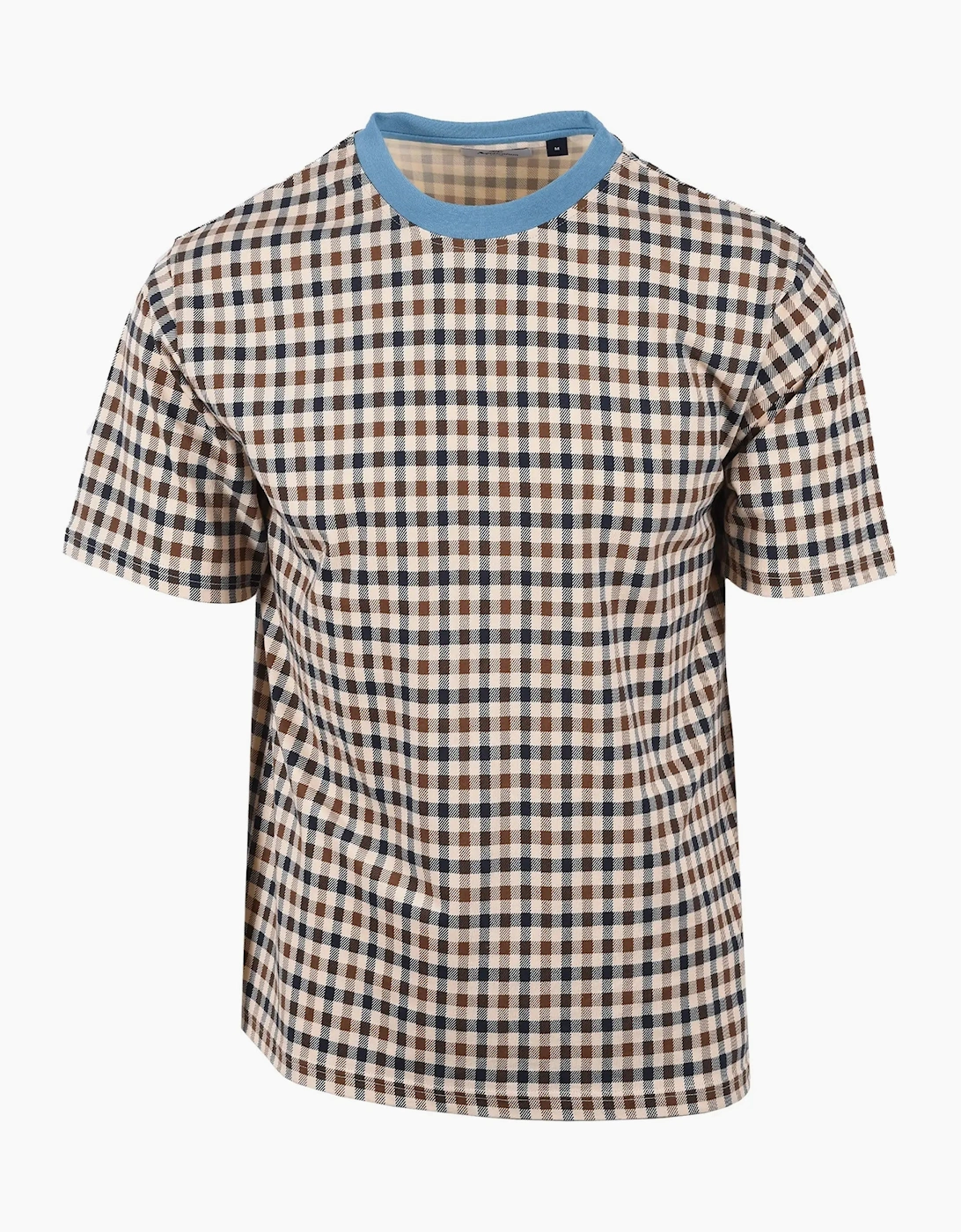 AQUASCUTUM CLUB CHECK T-SHIRT AVIO