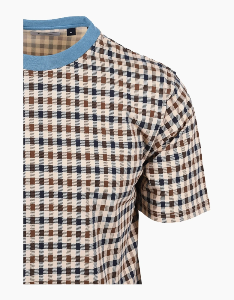 AQUASCUTUM CLUB CHECK T-SHIRT AVIO