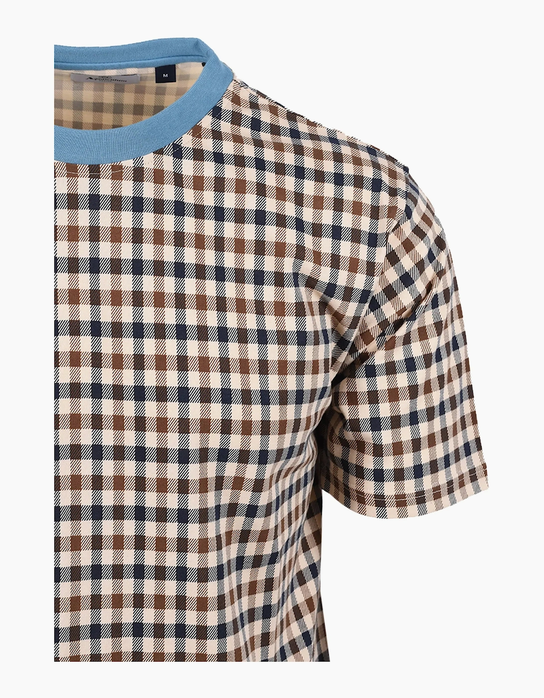 AQUASCUTUM CLUB CHECK T-SHIRT AVIO