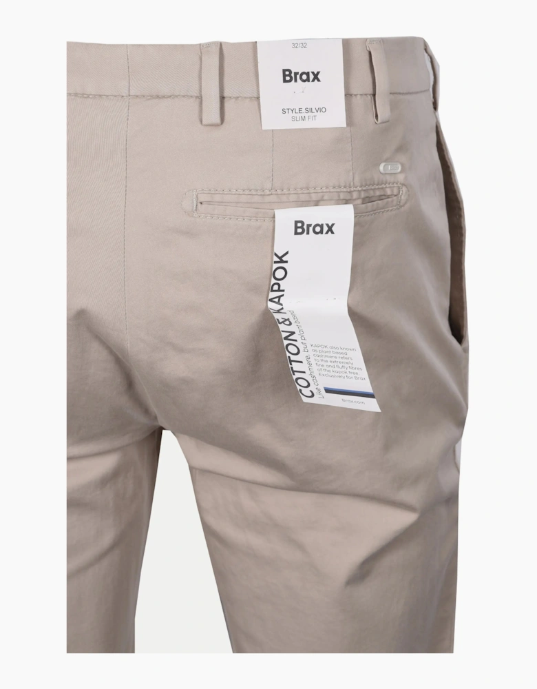 BRAX SILVIO COTTON CHINO STONE