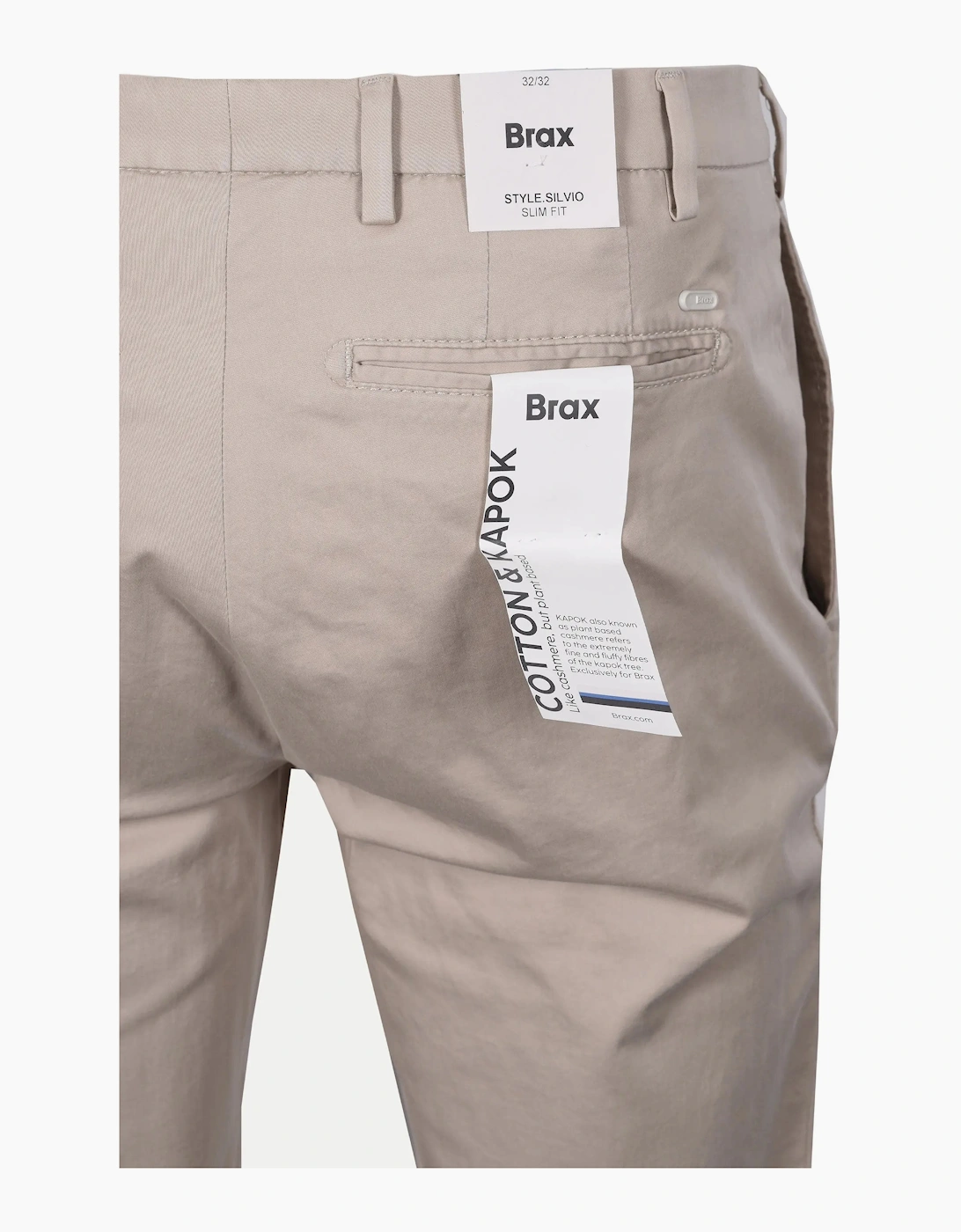 BRAX SILVIO COTTON CHINO STONE