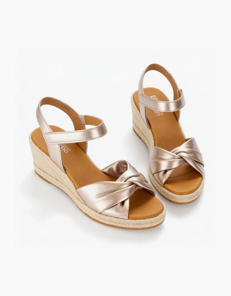 Gabor MOON Womens Ankle Strap Sandals Gold