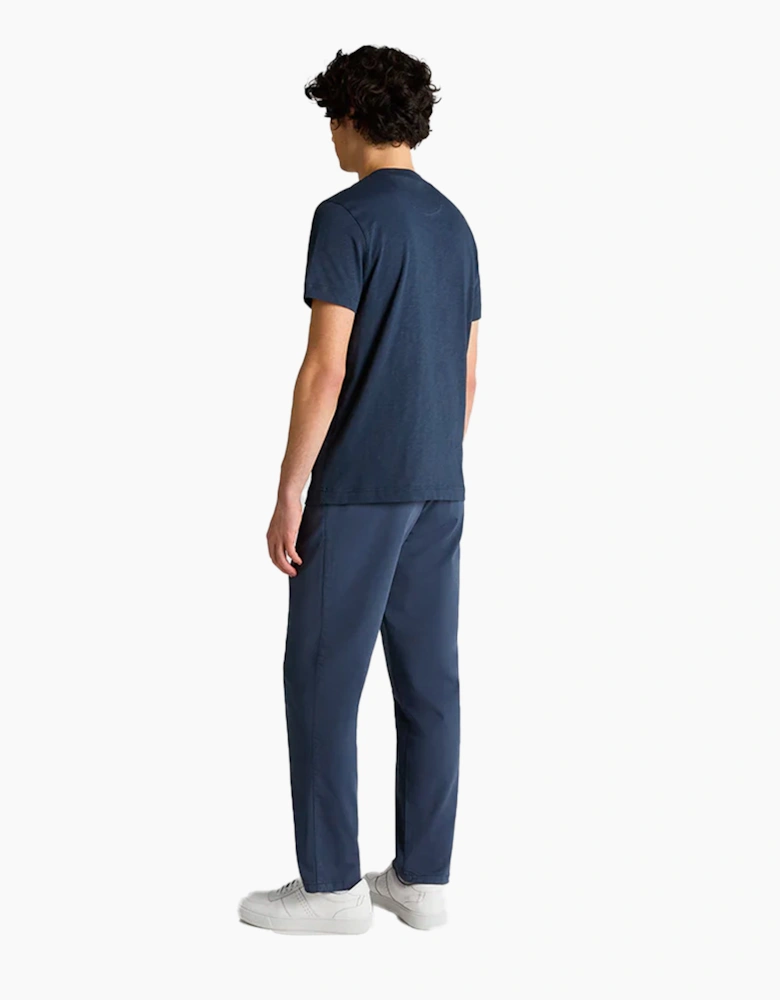 Remus Uomo slub cotton T-Shirt NAVY