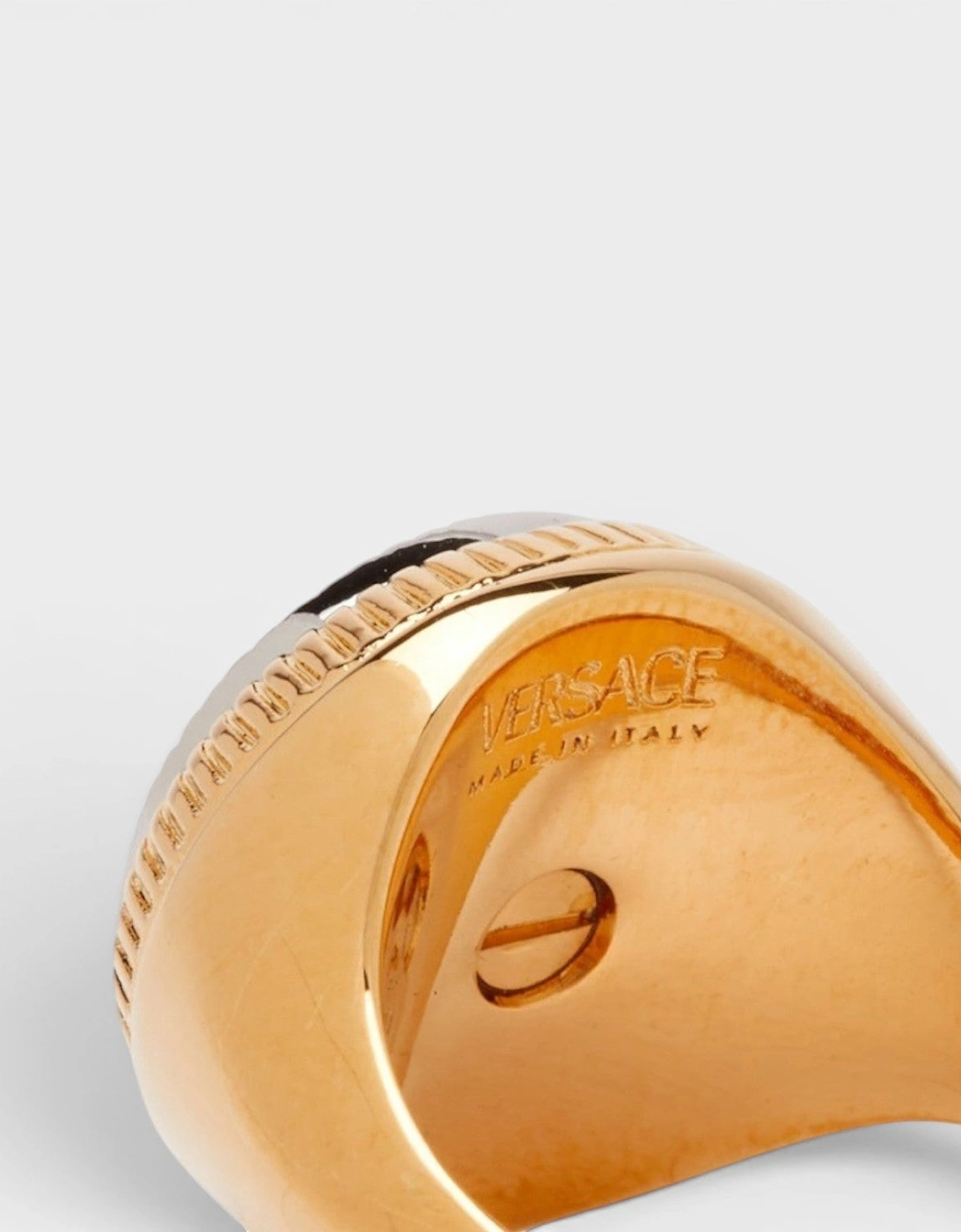 Medusa Head Metal Ring Gold Silver