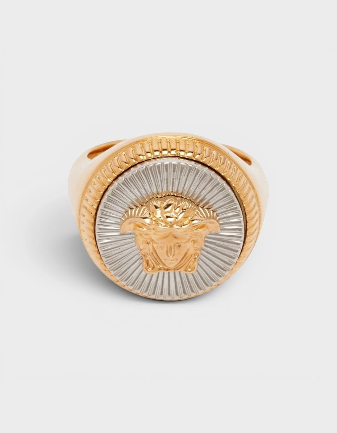 Medusa Head Metal Ring Gold Silver