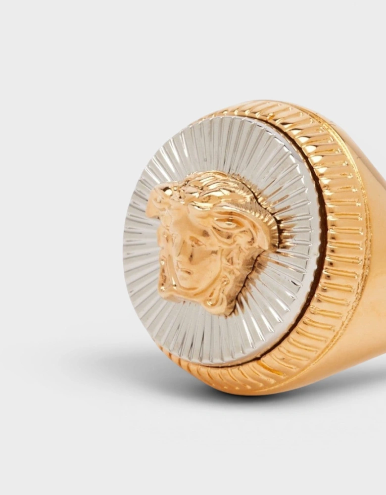 Medusa Head Metal Ring Gold Silver