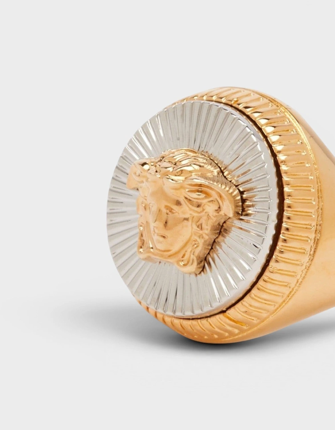 Medusa Head Metal Ring Gold Silver