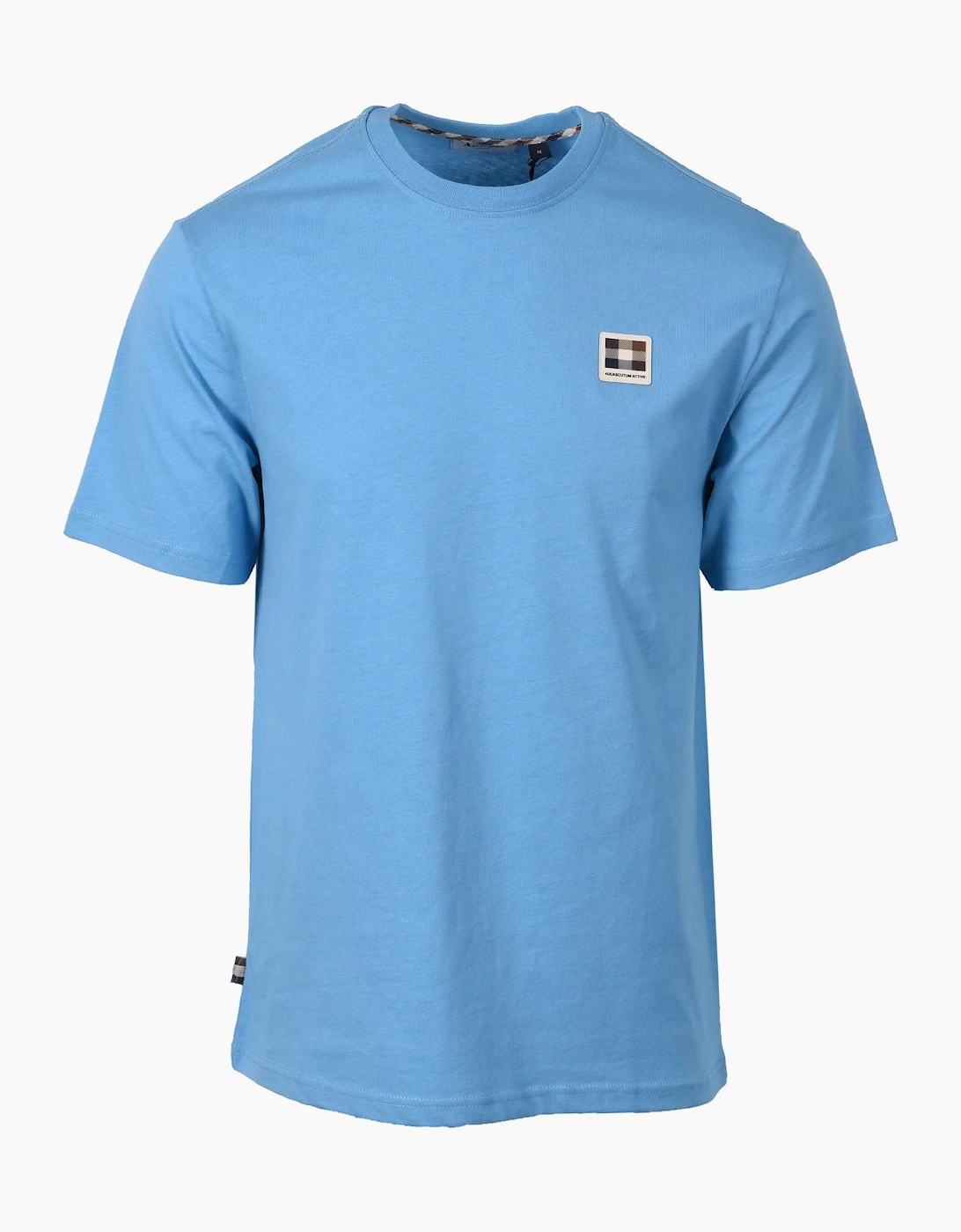 AQUASCUTUM CLUB CHECK BADGE T-SHIRT AVIO, 4 of 3