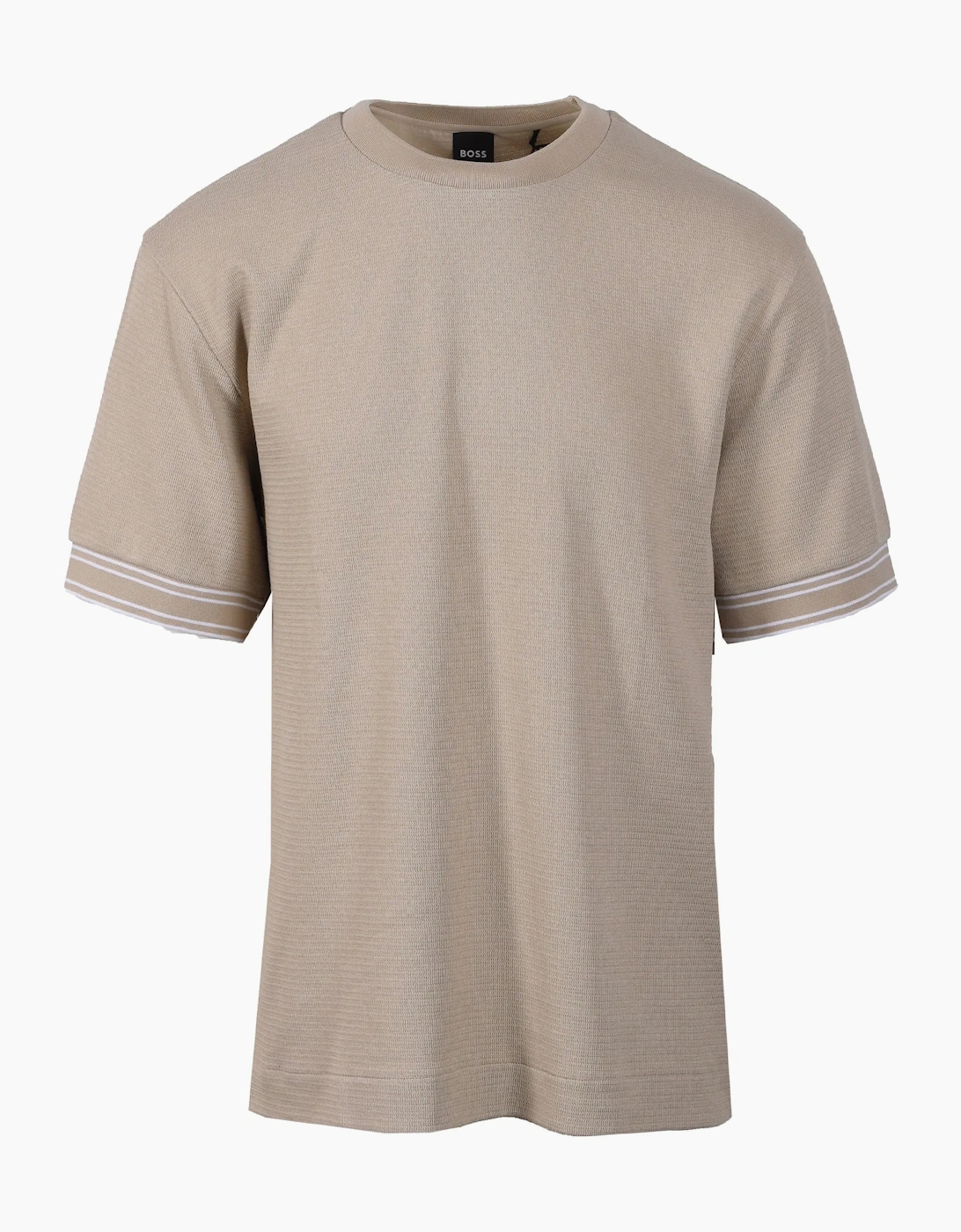 Hugo Boss Men's Cream Boss Black Tigerman T-Shirt Open Beige - Size: 40