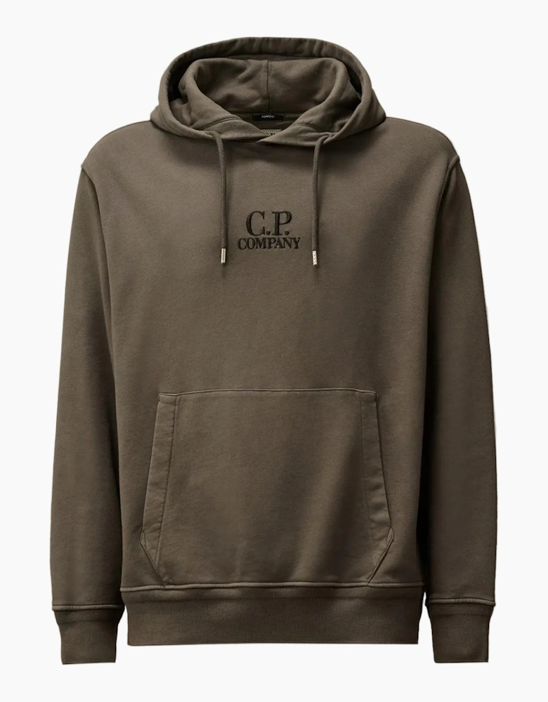 Diagonal Fleece Resist Dyed Logo Hoodie