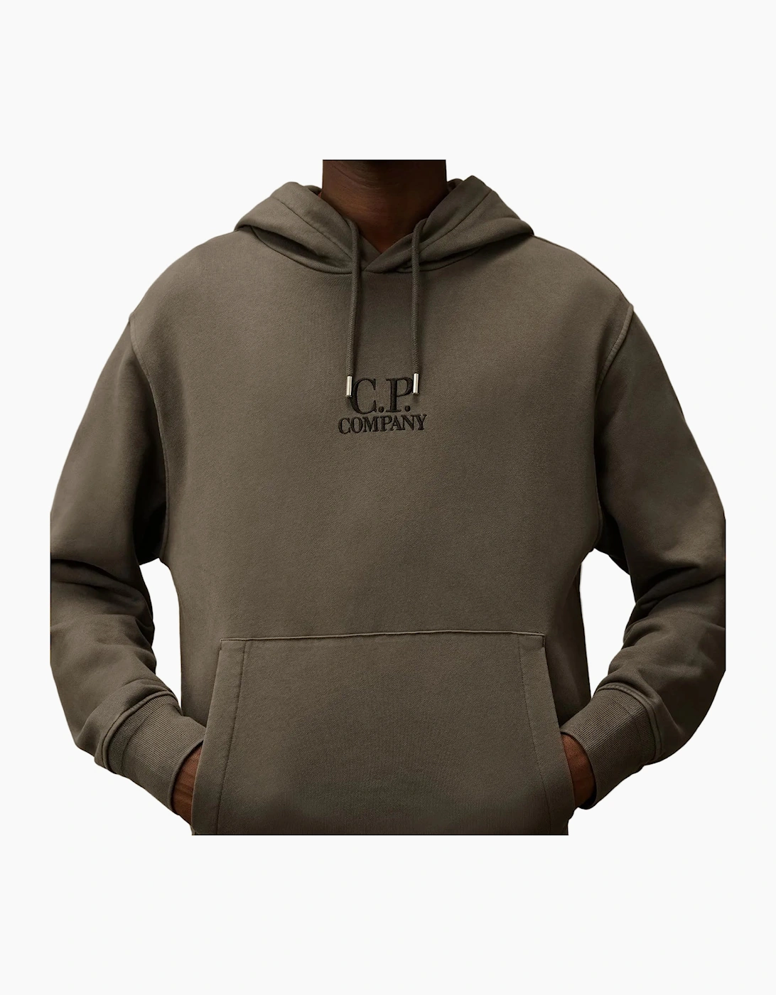 Diagonal Fleece Resist Dyed Logo Hoodie