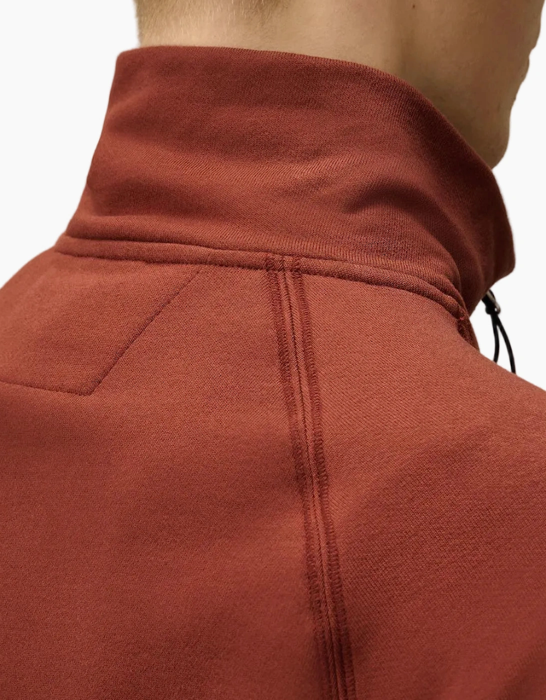 Diagonal Fleece Quarter Zip Logo Sweatshirt