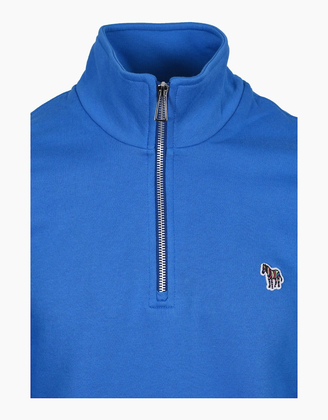 PAUL SMITH REG FIT HALF ZIP SWEATSHIRT BLUE
