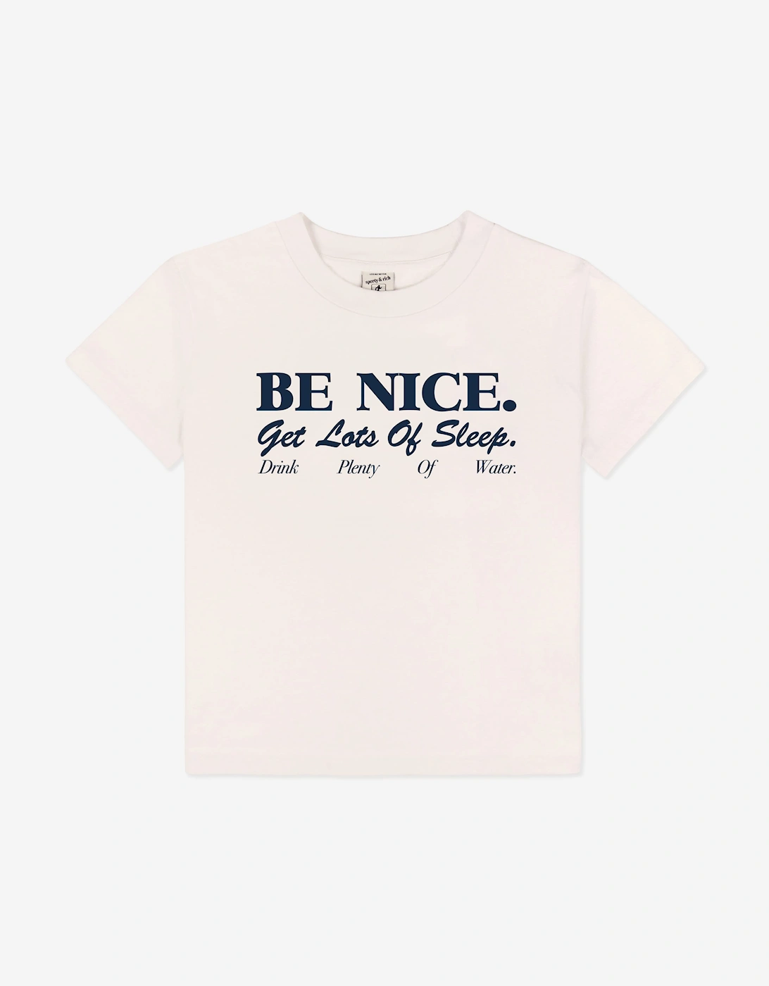 Sporty & Rich Kids Be Nice T-Shirt in Ivory, 5 of 4