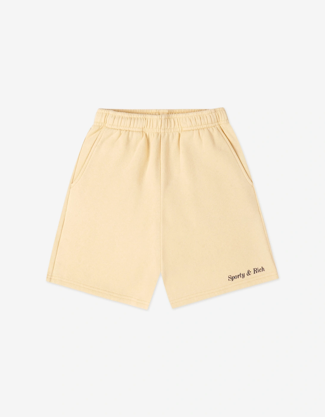 Sporty & Rich Kids Classic Logo Gym Shorts in Yellow