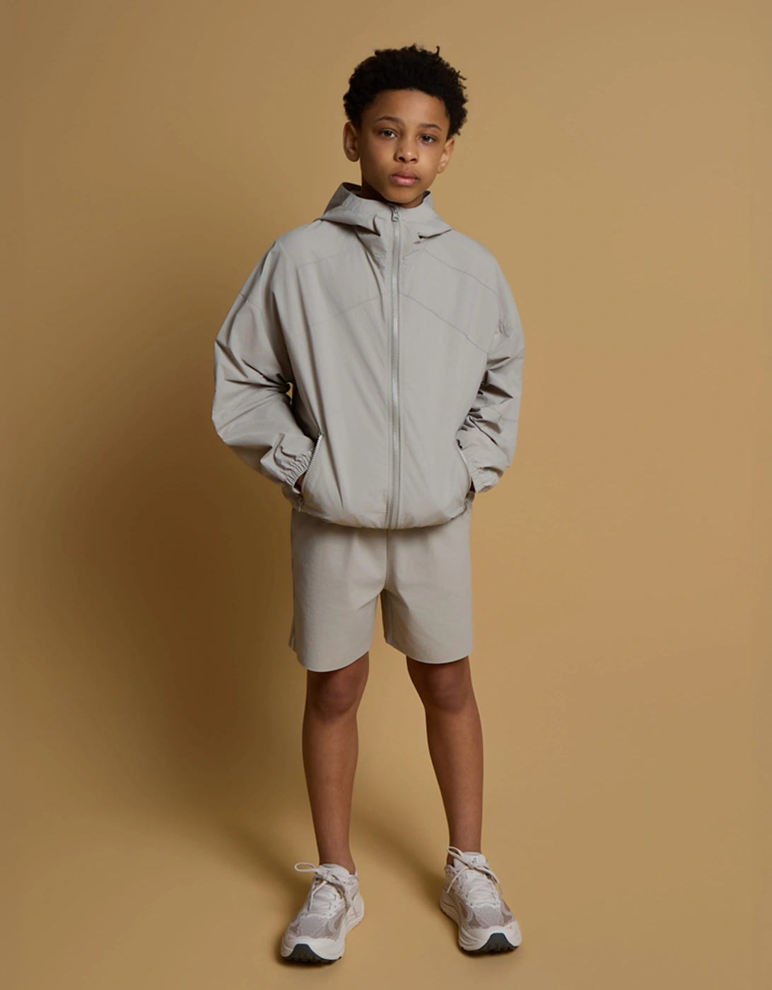 Blanca Sport Kids Elevated Windbreaker in Grey
