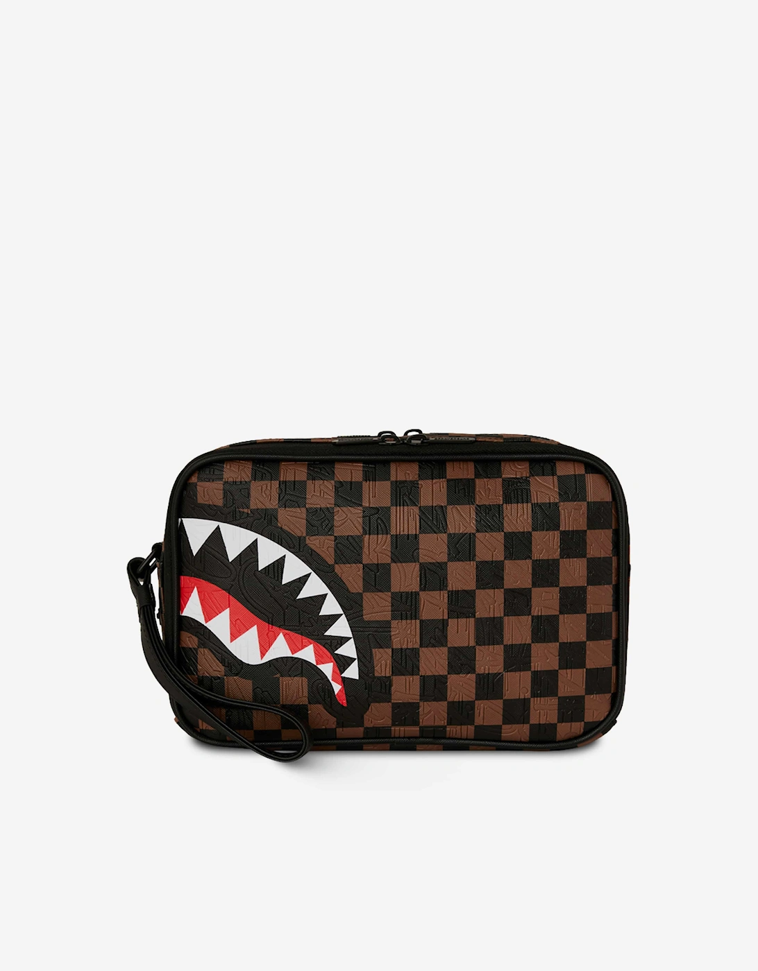 Sprayground Kids Check 2 Emboss Toiletry Bag in Brown (26cm), 5 of 4