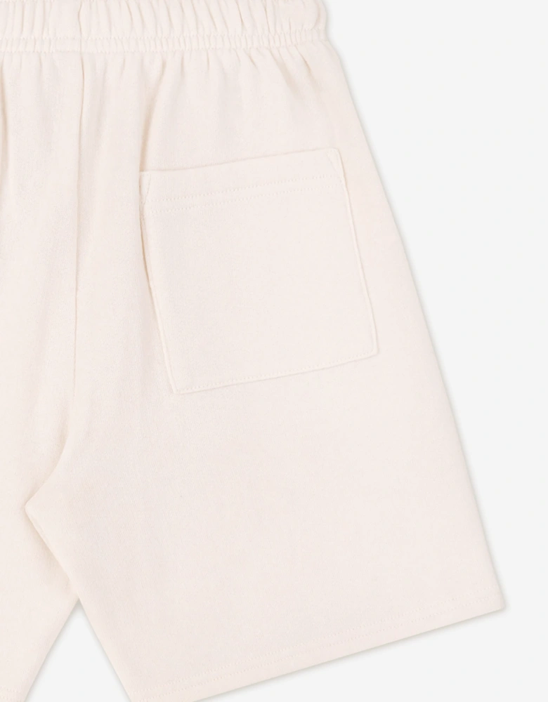Sporty & Rich Kids Classic Logo Gym Shorts in Ivory