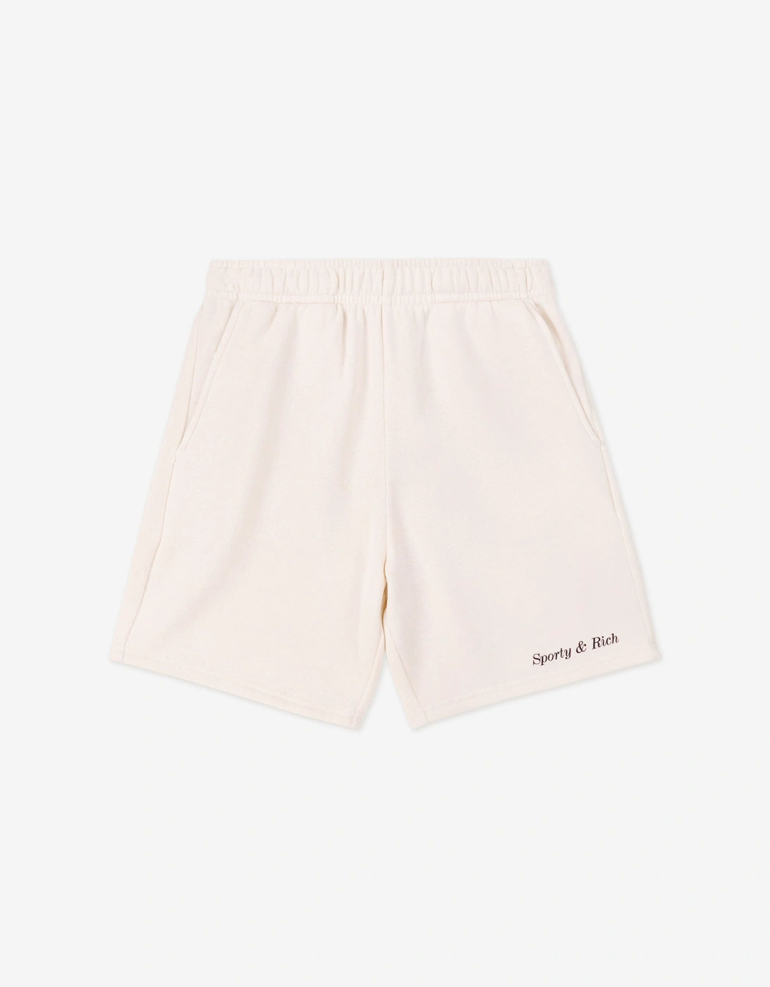 Sporty & Rich Kids Classic Logo Gym Shorts in Ivory