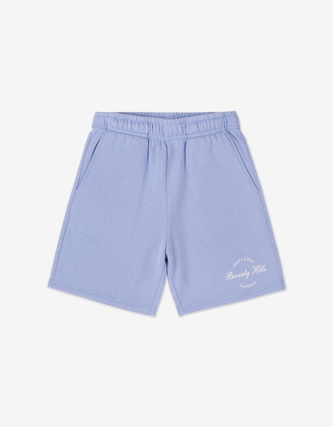 Sporty & Rich Kids Beverly Script Gym Shorts in Blue