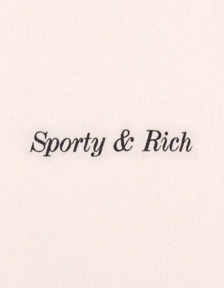 Sporty & Rich Kids Classic Logo Gym Shorts in Ivory