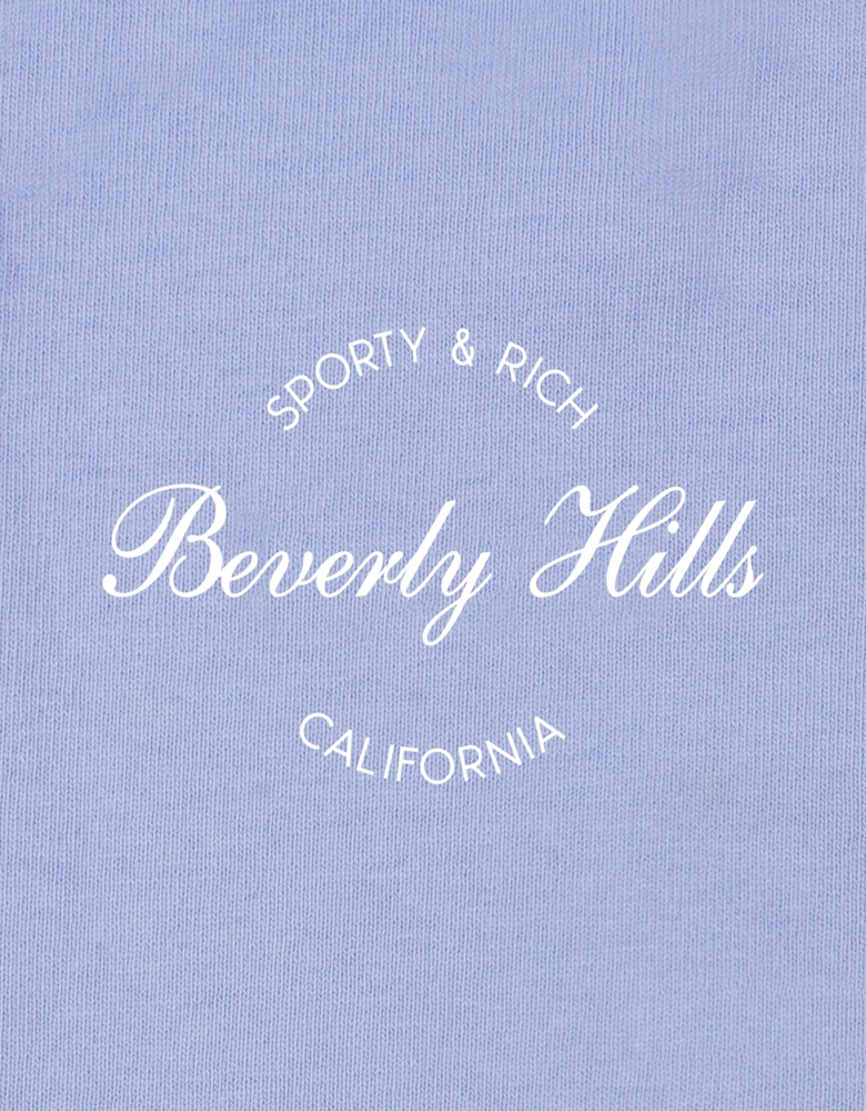 Sporty & Rich Kids Beverly Script Gym Shorts in Blue