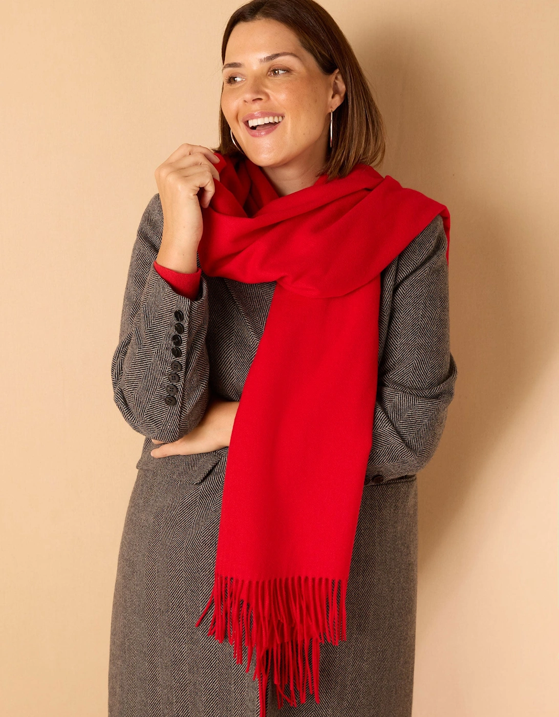Live Unlimited London Women's Red Scarf  O/S