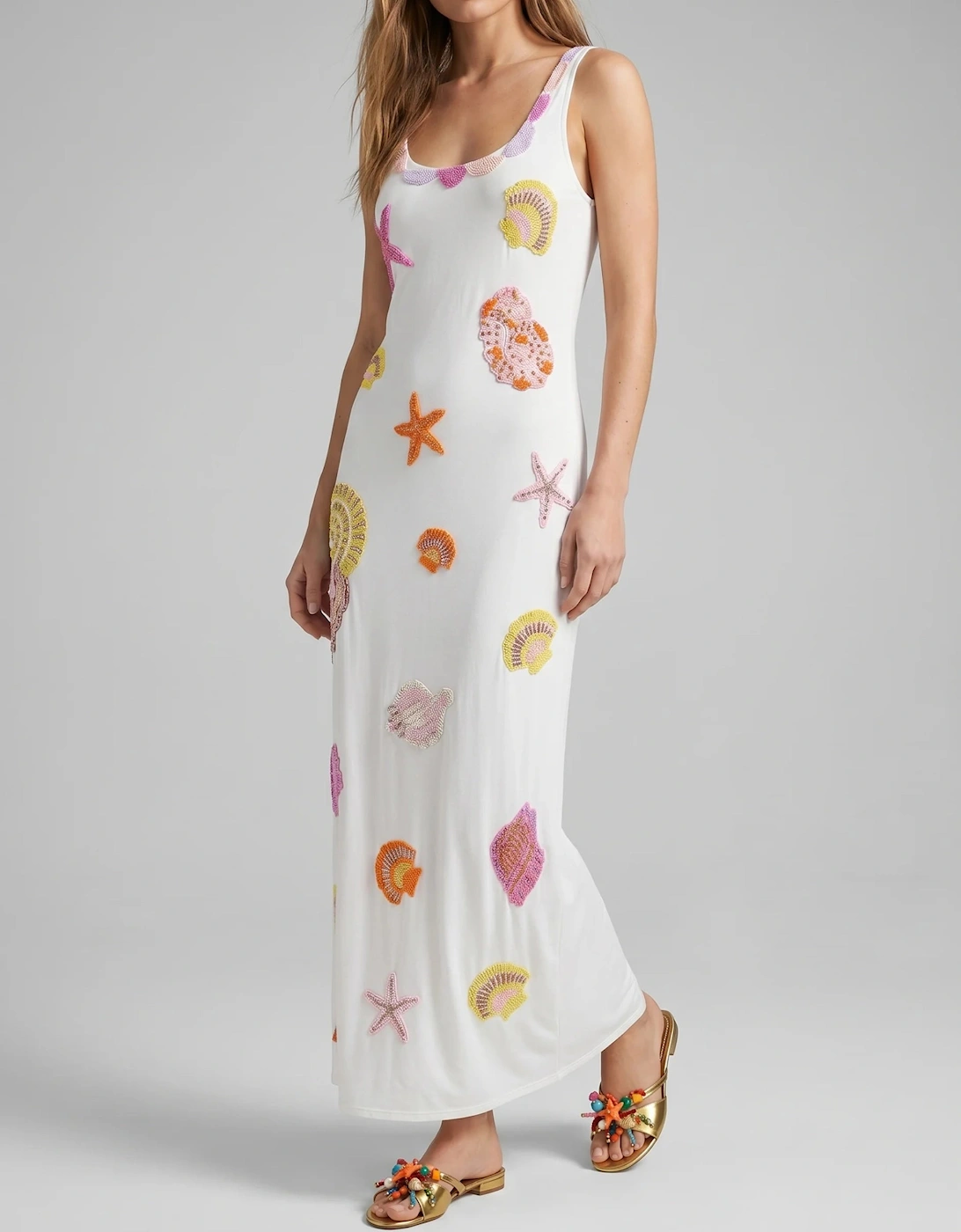 New York Bold Strapped Maxi Dress - Multi Colour, 2 of 1